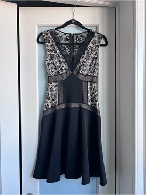 Tracy Reese – Rose Embroidered Flared Inset Cocktail Dress - NWT